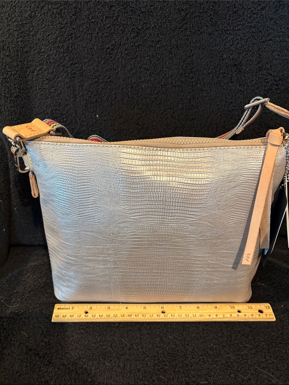 Consuela Celeste Downtown Crossbody with Multicolor Striped Strap - Picture 5 of 6